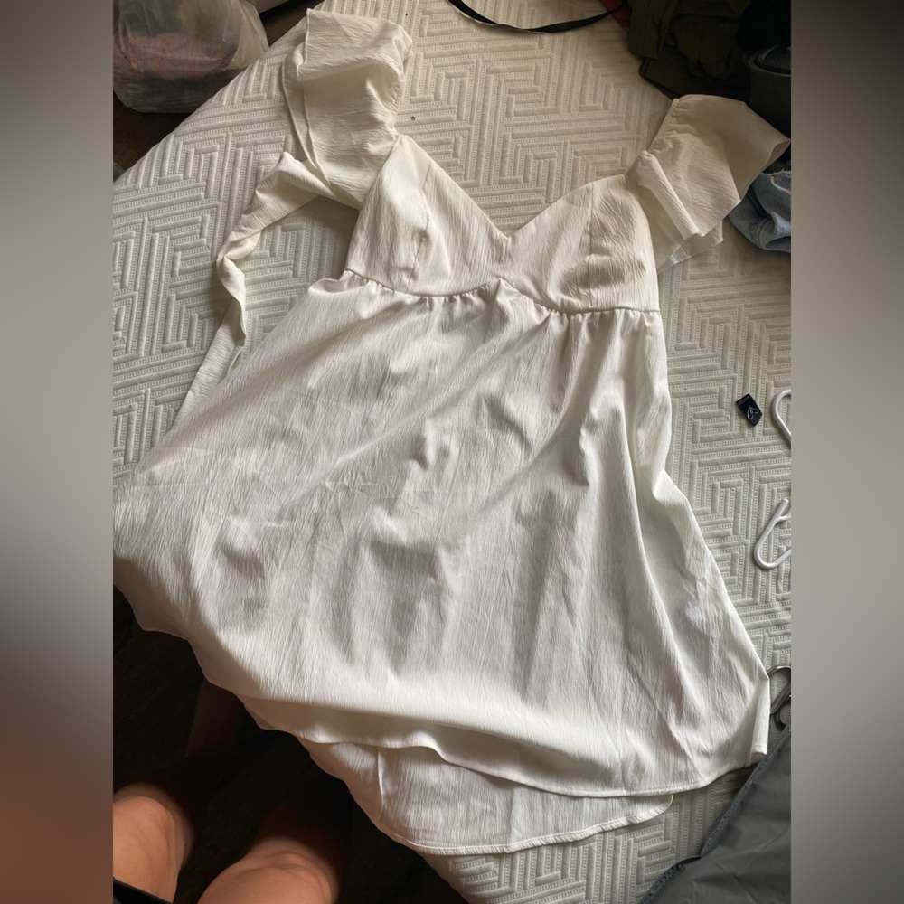 White flowy dress